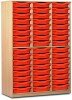 Monarch 48 Shallow Tray Storage Cupboard - Tangerine