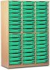 Monarch 48 Shallow Tray Storage Cupboard - Turquoise