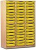 Monarch 48 Shallow Tray Storage Cupboard - Yellow