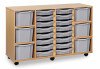 Monarch Classic Tray Storage Unit 16 Shallow and 6 Extra Deep Tray Units Without Doors - Light Grey