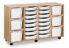 Monarch Classic Tray Storage Unit 16 Shallow and 6 Extra Deep Tray Units Without Doors - White