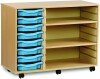 Monarch 8 Shallow Tray Unit with 2 Adjustable Shelves - Cyan