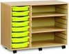 Monarch 8 Shallow Tray Unit with 2 Adjustable Shelves - Lime