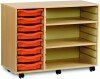Monarch 8 Shallow Tray Unit with 2 Adjustable Shelves - Tangerine