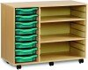 Monarch 8 Shallow Tray Unit with 2 Adjustable Shelves - Turquoise