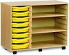 Monarch 8 Shallow Tray Unit with 2 Adjustable Shelves - Yellow