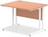 Dynamic Impulse Rectangular Desk with Twin Cantilever Legs - 1000mm x 800mm - Beech