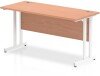 Dynamic Impulse Rectangular Desk with Twin Cantilever Legs - 1400mm x 600mm - Beech