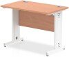 Dynamic Impulse Rectangular Desk with Cable Managed Legs - 1000mm x 800mm - Beech