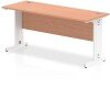 Dynamic Impulse Rectangular Desk with Cable Managed Legs - 1600mm x 600mm - Beech