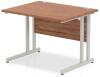 Dynamic Impulse Rectangular Desk with Twin Cantilever Legs - 1000mm x 800mm - Walnut