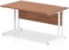 Dynamic Impulse Rectangular Desk with Twin Cantilever Legs - 1400mm x 800mm - Walnut