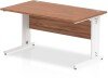 Dynamic Impulse Rectangular Desk with Cable Managed Legs - 1400mm x 800mm - Walnut