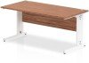 Dynamic Impulse Rectangular Desk with Cable Managed Legs - 1600mm x 800mm - Walnut