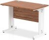 Dynamic Impulse Rectangular Desk with Cable Managed Legs - 1000mm x 600mm - Walnut