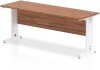 Dynamic Impulse Rectangular Desk with Cable Managed Legs - 1800mm x 600mm - Walnut