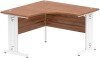 Dynamic Impulse Corner Desk with Cable Managed Legs - 1200mm x 1200mm - Walnut