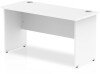 Dynamic Impulse Rectangular Desk with Panel End Legs - 1400mm x 600mm - White
