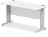 Dynamic Impulse Rectangular Desk with Cable Managed Legs - 1400mm x 600mm - White