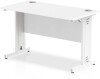 Dynamic Impulse Rectangular Desk with Cable Managed Legs - 1200mm x 600mm - White