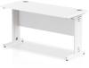 Dynamic Impulse Rectangular Desk with Cable Managed Legs - 1400mm x 600mm - White