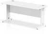 Dynamic Impulse Rectangular Desk with Cable Managed Legs - 1600mm x 600mm - White