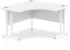 Dynamic Impulse Corner Desk with Twin Cantilever Legs - 1200 x 1200mm - White