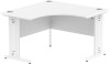 Dynamic Impulse Corner Desk with Cable Managed Legs - 1200mm x 1200mm - White