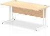 Dynamic Impulse Rectangular Desk with Twin Cantilever Legs - 1600mm x 800mm - Maple