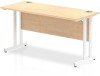 Dynamic Impulse Rectangular Desk with Twin Cantilever Legs - 1400mm x 600mm - Maple