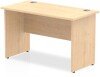 Dynamic Impulse Rectangular Desk with Panel End Legs - 1200mm x 800mm - Maple