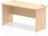 Dynamic Impulse Rectangular Desk with Panel End Legs - 1400mm x 600mm - Maple