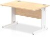 Dynamic Impulse Rectangular Desk with Cable Managed Legs - 1200mm x 800mm - Maple