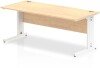 Dynamic Impulse Rectangular Desk with Cable Managed Legs - 1800mm x 800mm - Maple