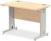 Dynamic Impulse Rectangular Desk with Cable Managed Legs - 1000mm x 800mm - Maple