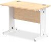 Dynamic Impulse Rectangular Desk with Cable Managed Legs - 1000mm x 800mm - Maple