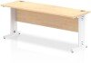 Dynamic Impulse Rectangular Desk with Cable Managed Legs - 1800mm x 600mm - Maple