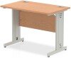 Dynamic Impulse Rectangular Desk with Cable Managed Legs - 1000mm x 800mm - Oak