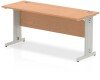 Dynamic Impulse Rectangular Desk with Cable Managed Legs - 1600mm x 600mm - Oak