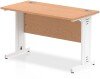 Dynamic Impulse Rectangular Desk with Cable Managed Legs - 1200mm x 600mm - Oak
