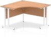 Dynamic Impulse Corner Desk with Twin Cantilever Legs - 1200 x 1200mm - Oak