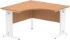 Dynamic Impulse Corner Desk with Cable Managed Legs - 1200mm x 1200mm - Oak