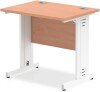 Dynamic Impulse Rectangular Desk with Cable Managed Legs - 800mm x 600mm - Beech