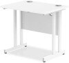 Dynamic Impulse Rectangular Desk with Twin Cantilever Legs - 800mm x 600mm - White