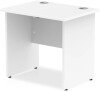 Dynamic Impulse Rectangular Desk with Panel End Legs - 800mm x 600mm - White