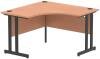 Dynamic Impulse Corner Desk with Twin Cantilever Legs - 1200 x 1200mm - Beech