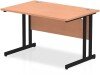 Dynamic Impulse Rectangular Desk with Twin Cantilever Legs - 1200mm x 800mm - Beech
