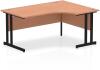 Dynamic Impulse Corner Desk with Twin Cantilever Legs - 1600 x 1200mm - Beech