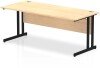 Dynamic Impulse Rectangular Desk with Twin Cantilever Legs - 1800mm x 600mm - Maple