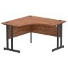 Dynamic Impulse Corner Desk with Twin Cantilever Legs - 1200 x 1200mm - Walnut